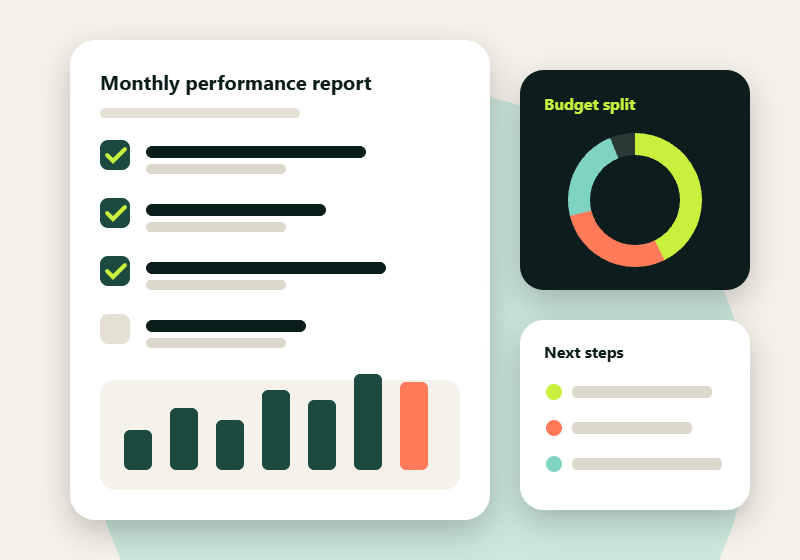 Transparent monthly advertising performance report