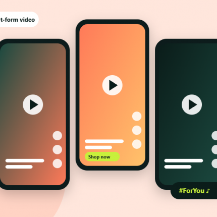 TikTok short-form video ads illustration